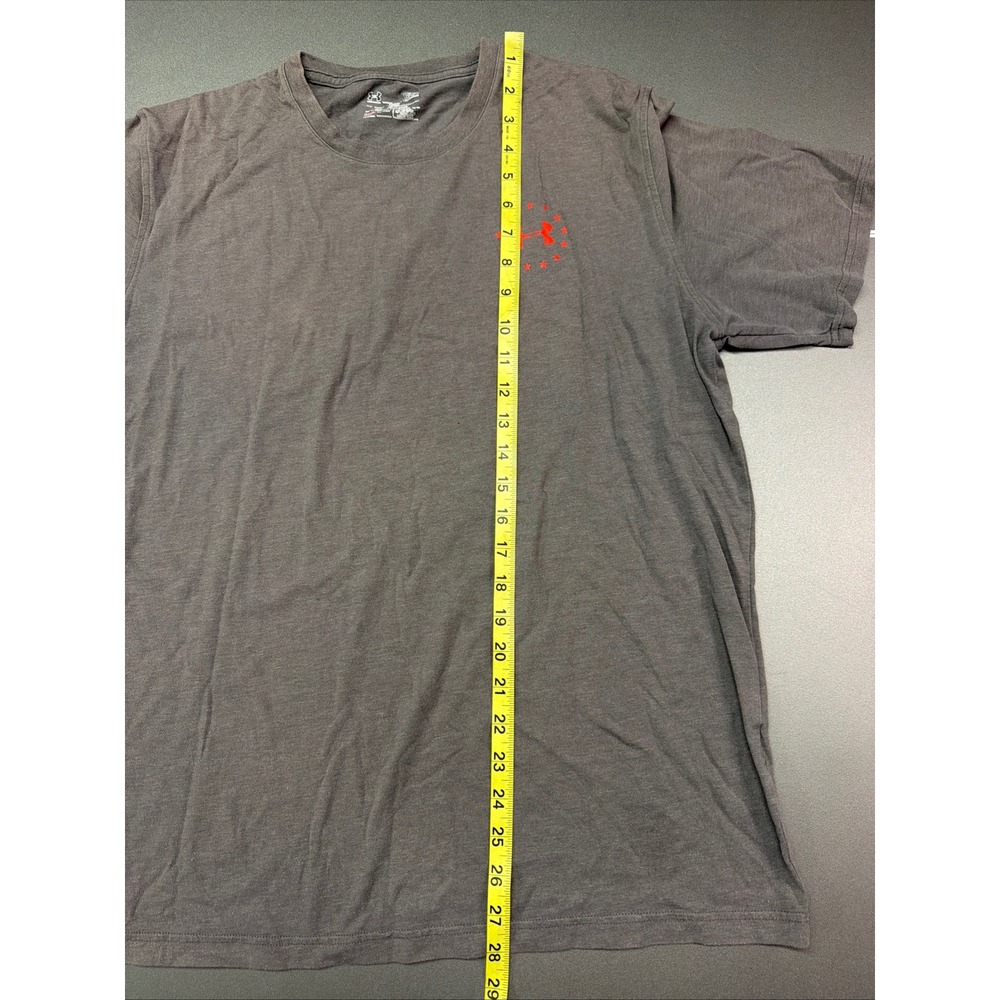 Under‎ Armour T Shirt Mens L Loose Heat Gear Freedom USA Flag Graphic Active O4 - Picture 8 of 9